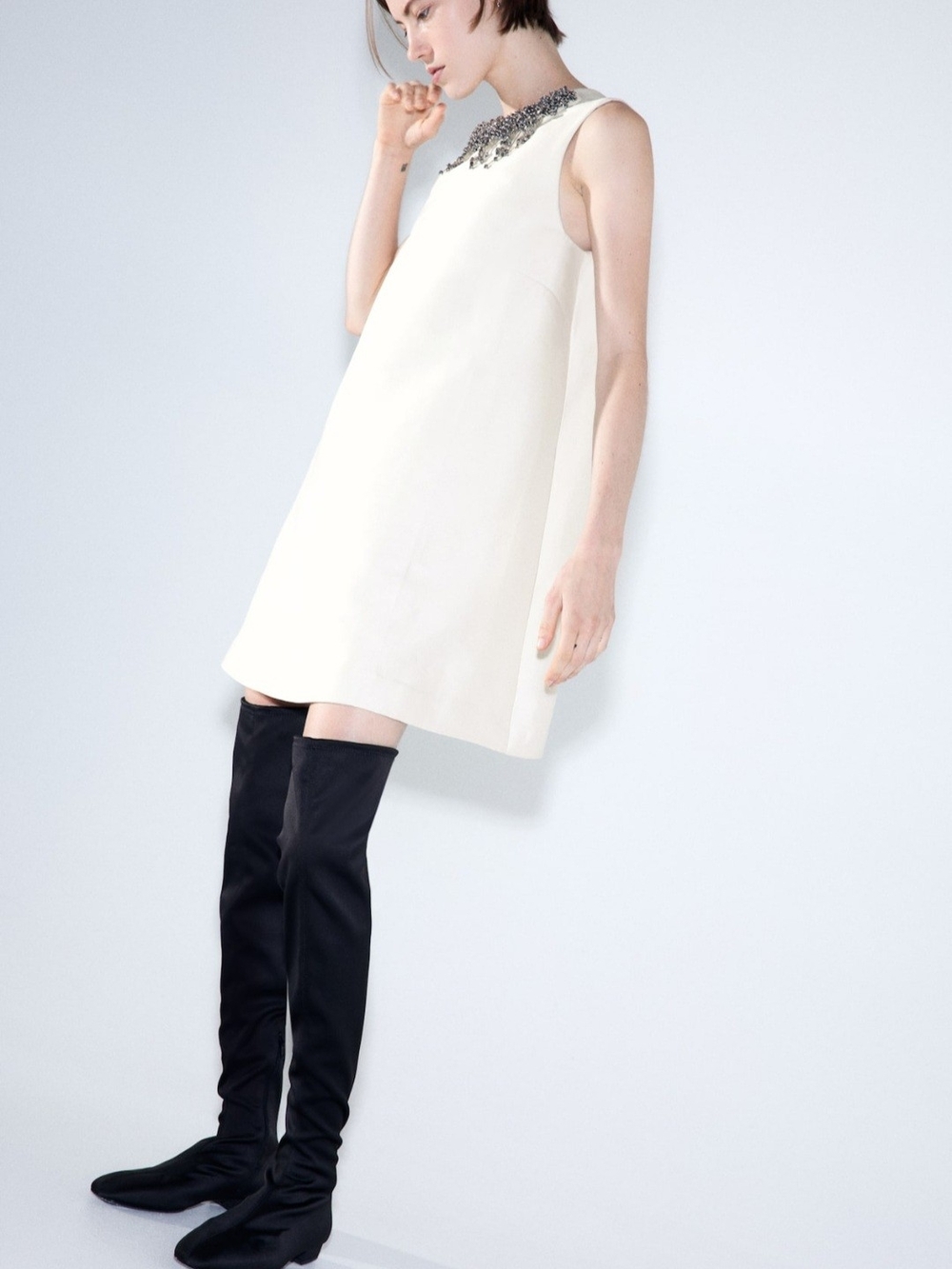 H&M Embellished A-Line Dress